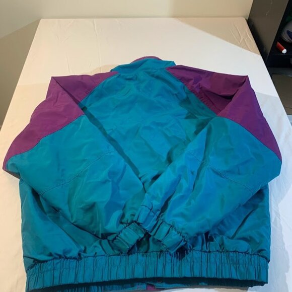 Vintage Sierra Sport Teal and Purple Shaw Cable Ski Jacket - Picture 12 of 14